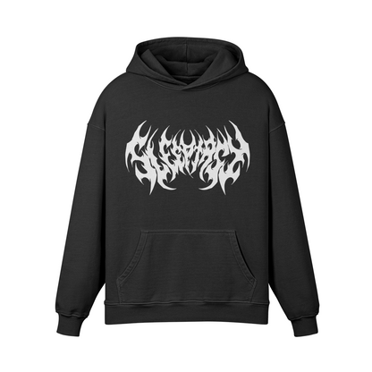 Unisex Heavyweight Oversized Retro Dark Logo Hoodie
