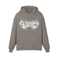 Unisex Heavyweight Oversized Retro Dark Logo Hoodie